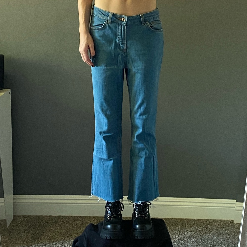 Thrifted blue jeans